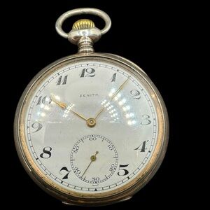 Stunning Collectors Vintage Zenith Pocket Watch. 1900 Grand Prix.  0.800 Silver